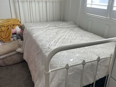 Twin bed frame, mattress and box spring