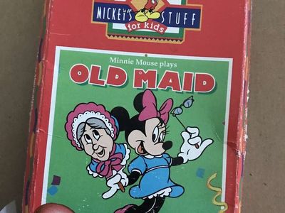 Vintage 1994 Old Maid Card Game Disney Minnie Mouse Made in USA Jumbo Cards or See other games