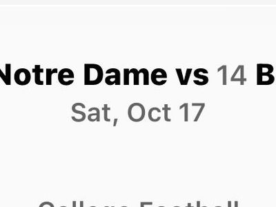 4 BYU vs Notre Dame Tickets. 50 yard line row 3