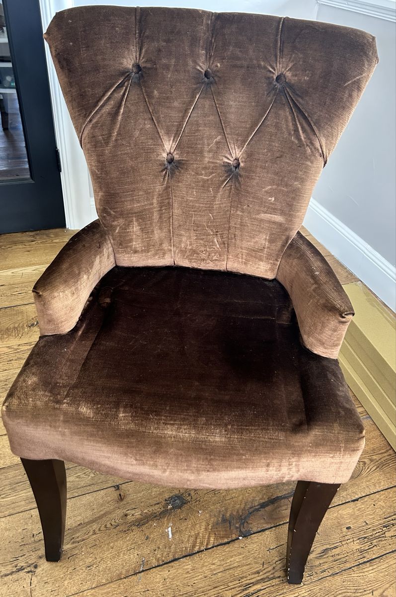 Vintage Reproduction Velvet Chair