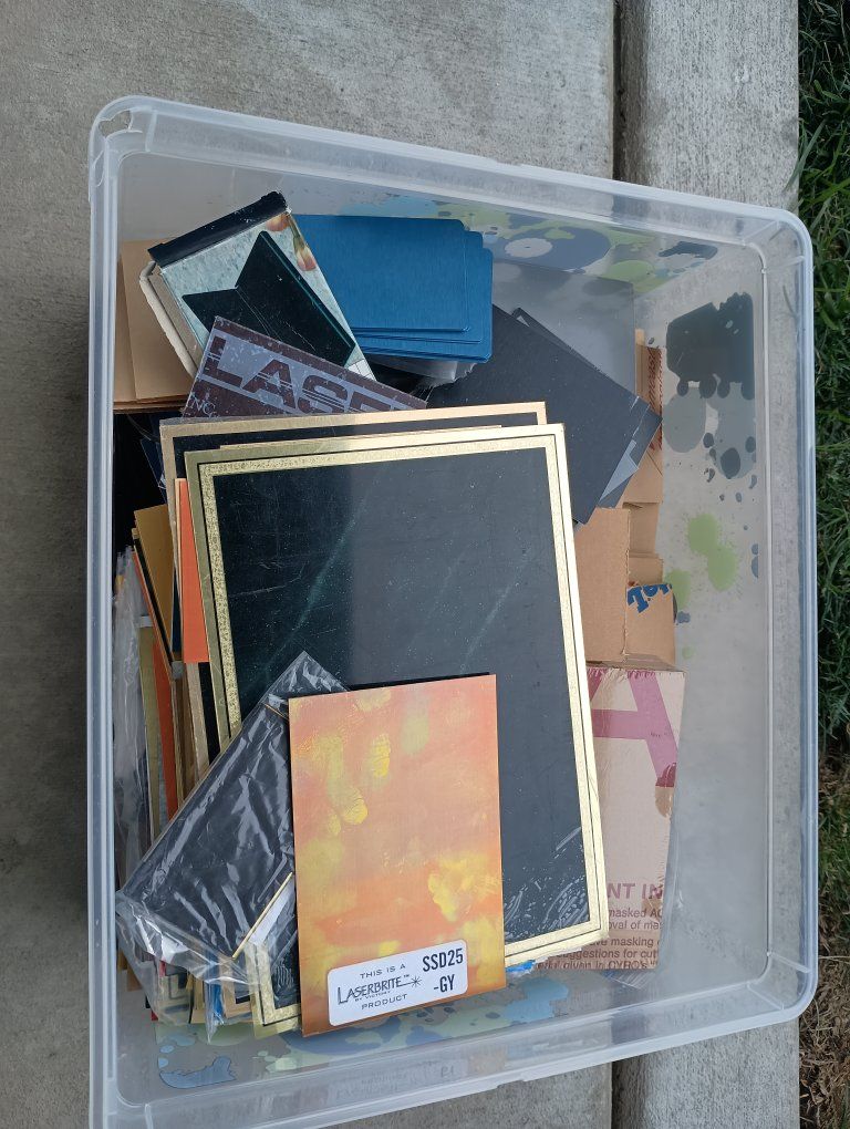 Assorted Acrylic & Metal pieces for Crafts & Laser Engraving/Cutting - Mixed Colors & Sizes