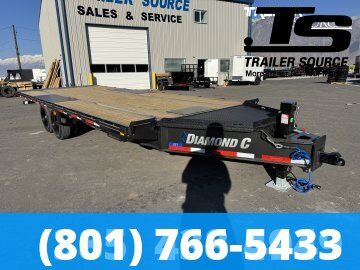 8.5x28 Diamond C DET 208 Deckover Tilt Trailer -  18K GVWR -