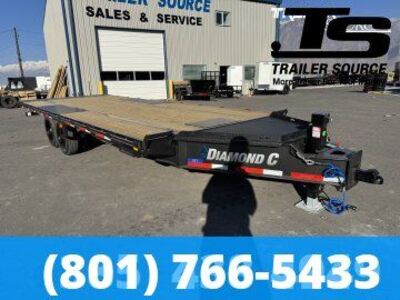 8.5x28 Diamond C DET 208 Deckover Tilt Trailer - 18K GVWR -