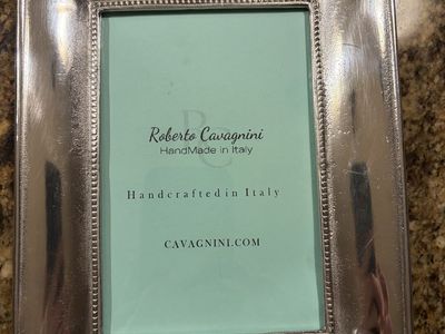 Roberto Cavagnini Handmade Italian Pewter lead free Picture Frame, Handcrafted, Made in Italy