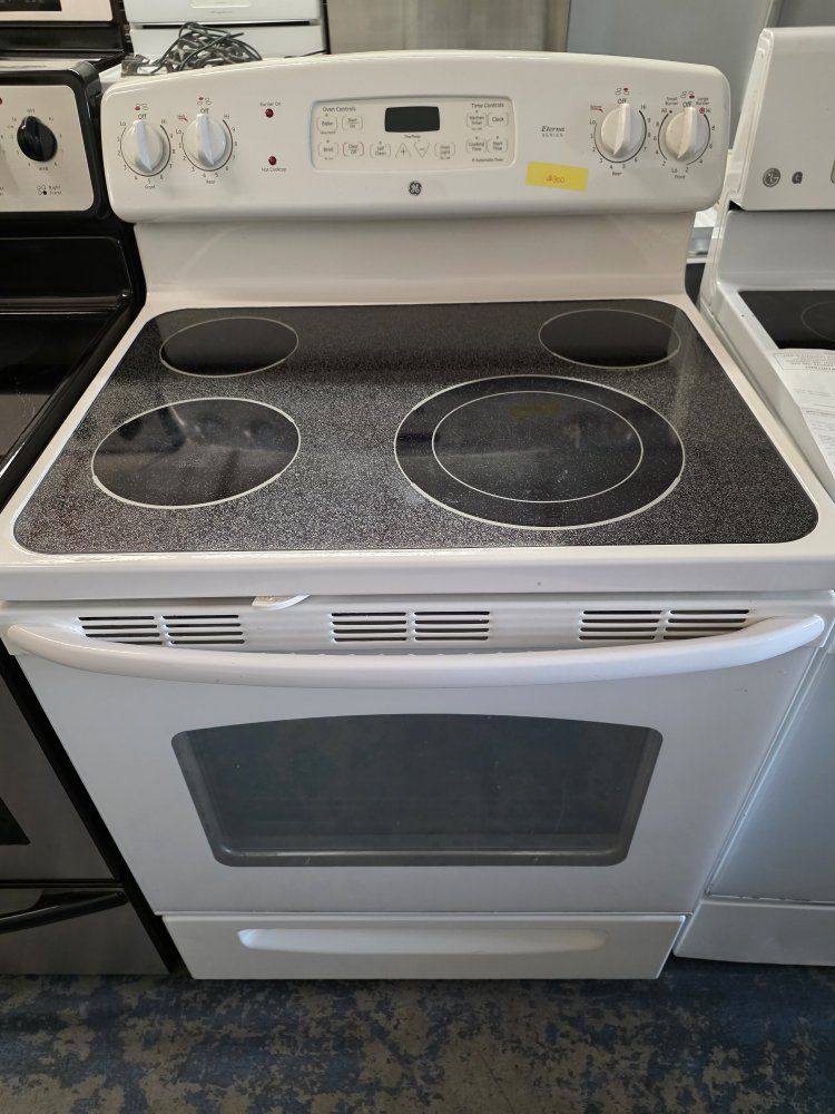 ge electric stove off white 