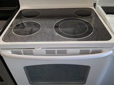 ge electric stove off white