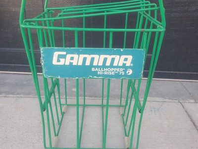 GAMMA Ballhopper Hi-Rise 75 Tennis Ball Basket - Green, Used Condition