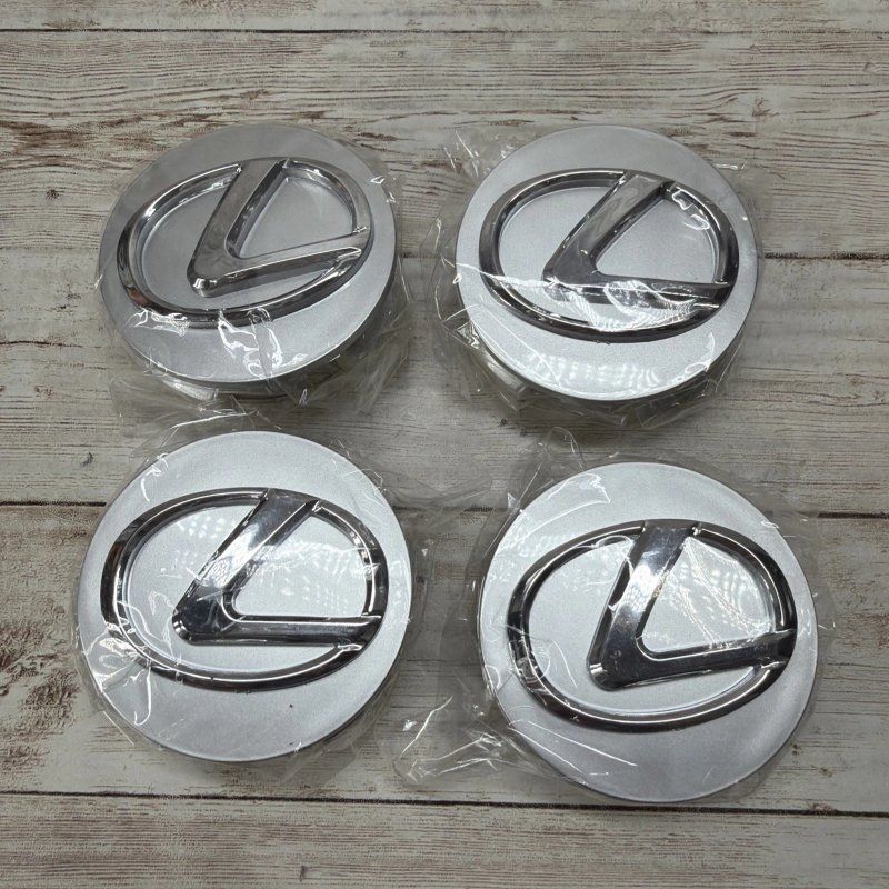 Set of 4 Lexus Silver Chrome Wheel Center Hub Caps