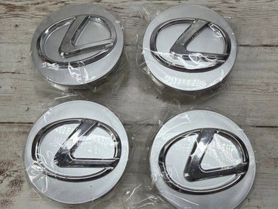 Set of 4 Lexus Silver Chrome Wheel Center Hub Caps