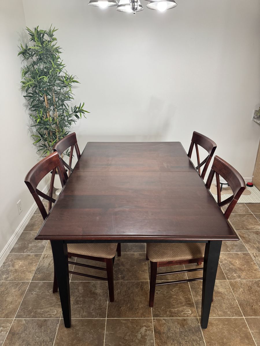 Solid Wood Table & 6 Chairs