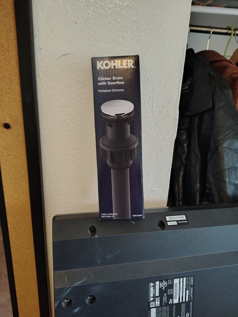 Kohler Clicker Drain with Overflow Polished Chrome