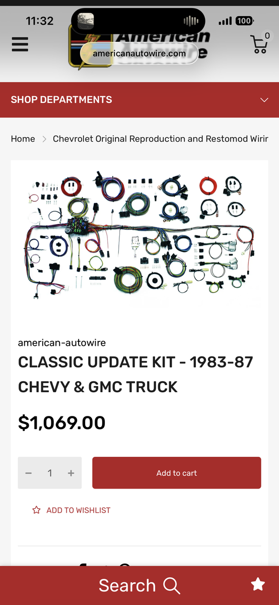 New American autowire kit squarebody