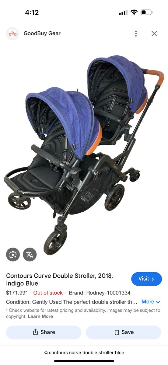 Contours Curve Double Stroller