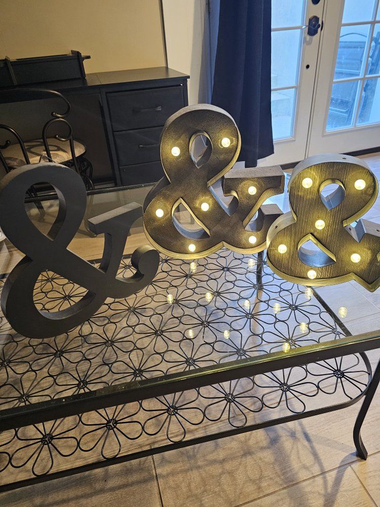 & Sign Marquee Lights Decorative Ampersand Set (3 pieces)