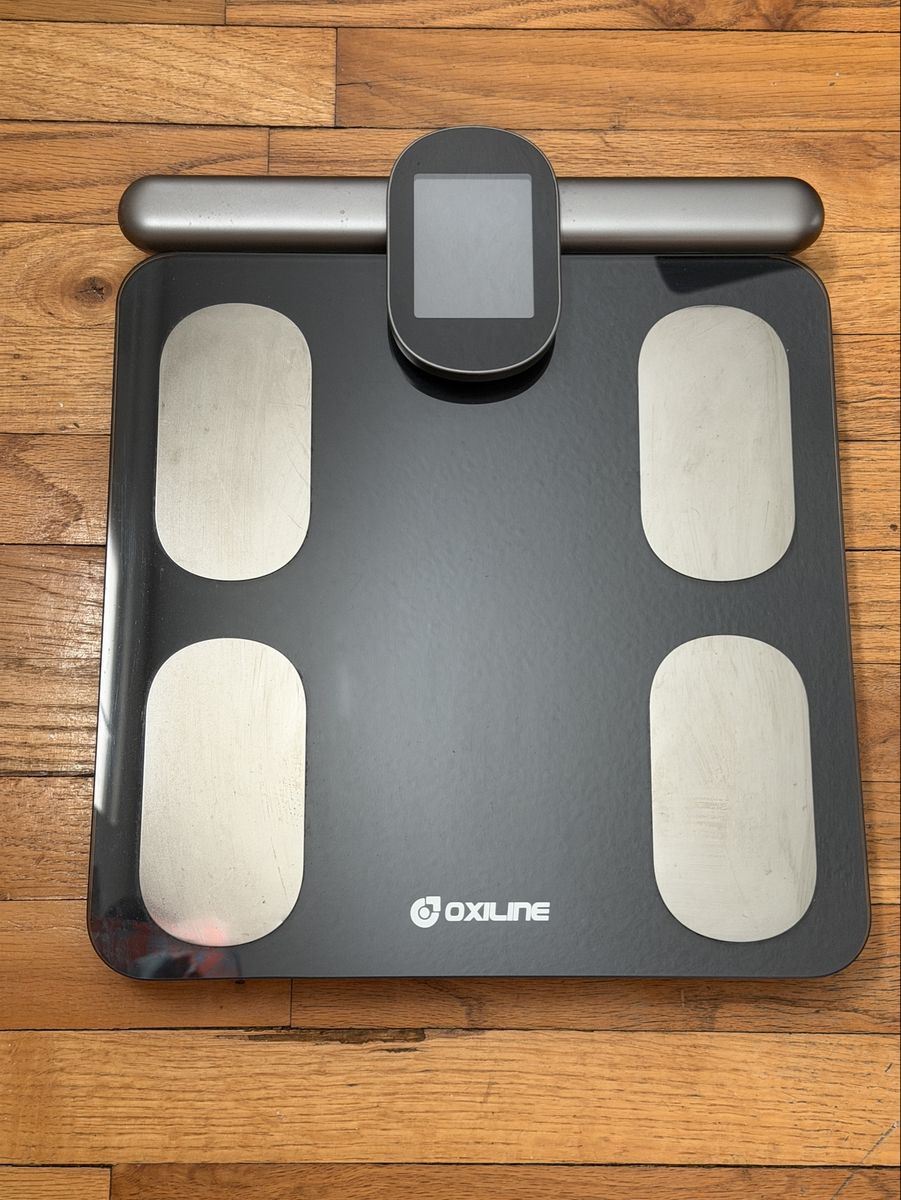 Oxiline Body Fat Smart Scale with Handle - Digital Weight & Body Composition Monitor, Black