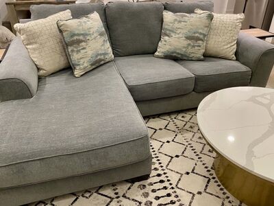 Sage green Loveseat With Chaise