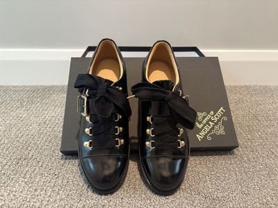 Mr. Logan Black Oxford lace-up shoe, size 39 (US8.5), The Office of Angela Scott
