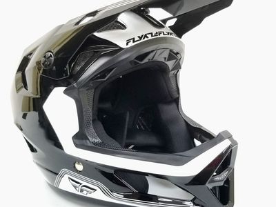 Fly Racing Youth-Medium Rayce Repeat Bicycle Helmet, Black/White (73-3620YM-L-R2-S4)