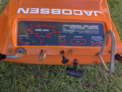 Snow Blower paddle type, Jacobsen