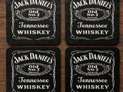 Jack Daniel’s Geometric Coaster Set (4pk + Caddy)