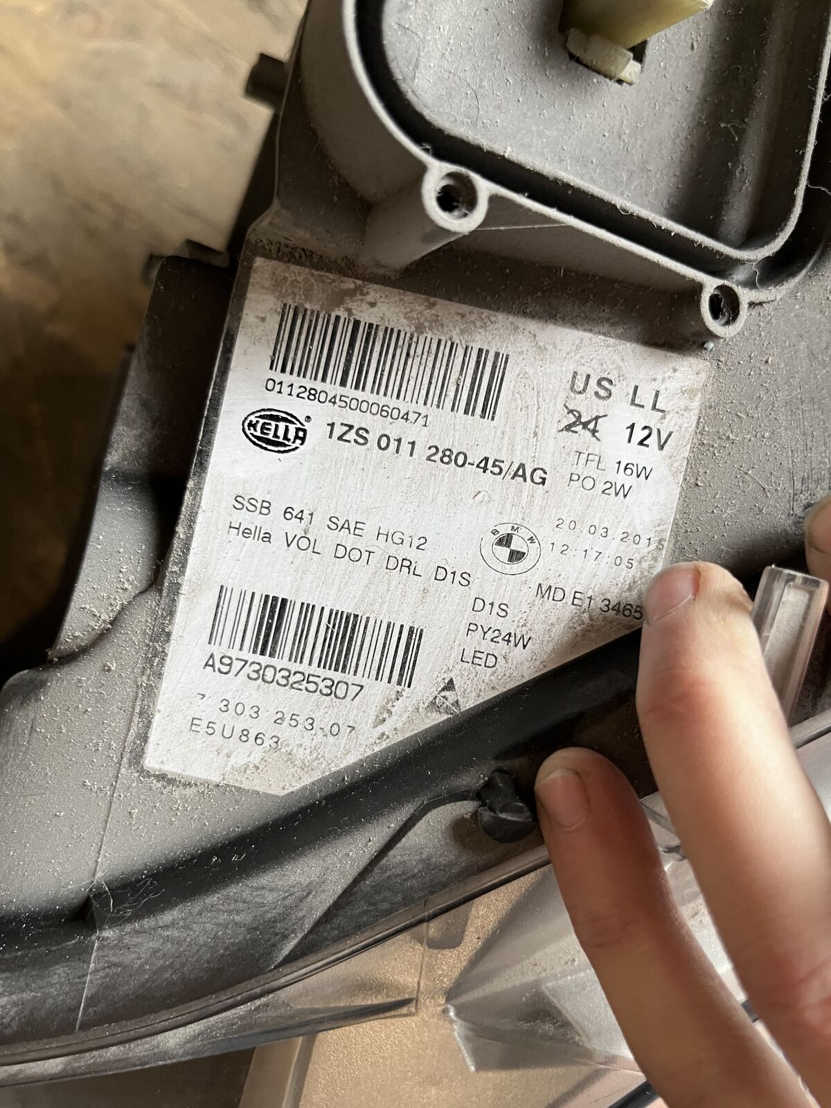 Bmw Head Light Driver Side