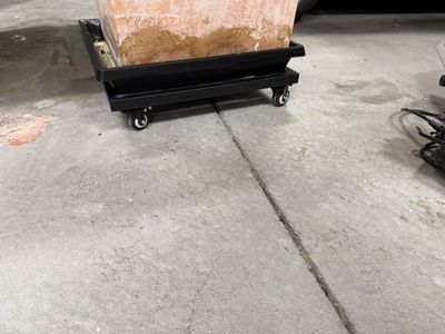 Square Terracotta Planter Pot with Waterproof Tray and Rolling Caster Base