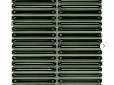 4 Boxes 20 Sq Ft Sunwings Stacked Green 12x12 Glossy Porcelain Wall Mosaic Tile, Kit Kat Finger Tile (5 sq ft)