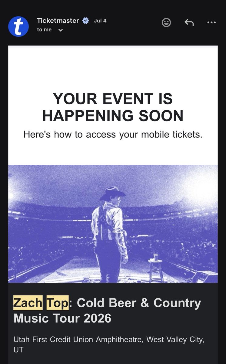 2 Zach Top Lawn Tickets