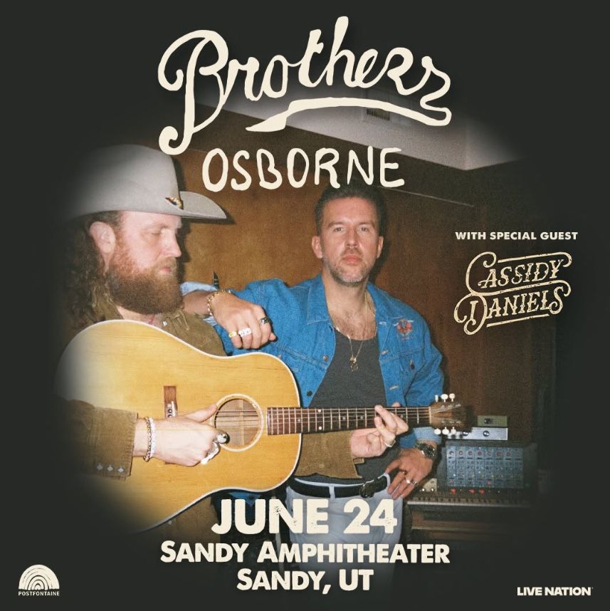 2 - Brothers Osborne Concert Tickets Lawn Seat- June 24 at Sandy Amphitheater, Sandy, UT 7PM doors open at 6:00