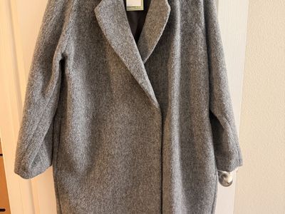 H&M Gray Wool Blend Oversized Coat - NWT - Size XL