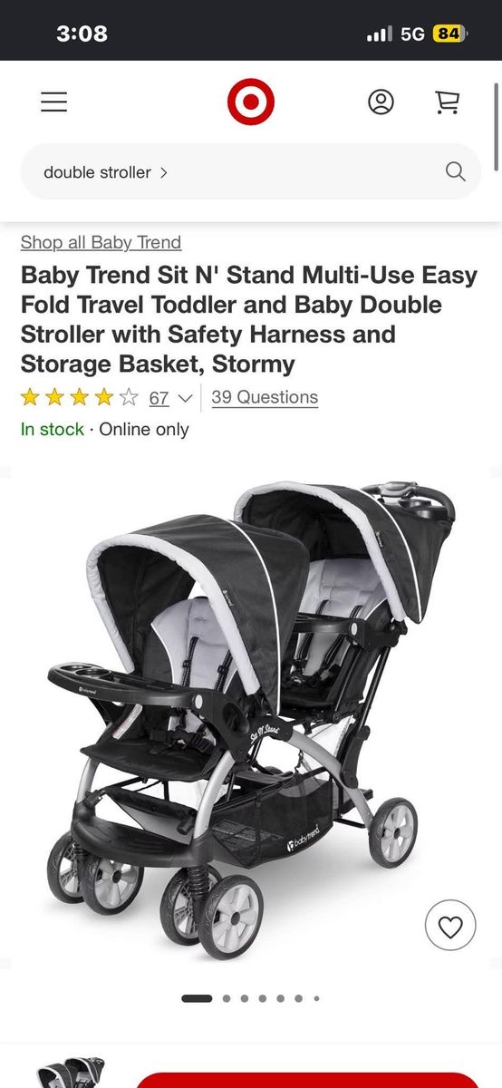 Baby trend sit and stand double stroller 
