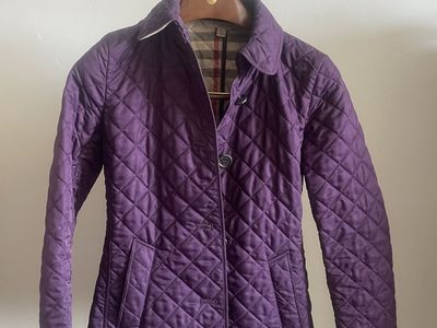 RARE Burberry Brit Quilted Jacket in PURPLE — XS