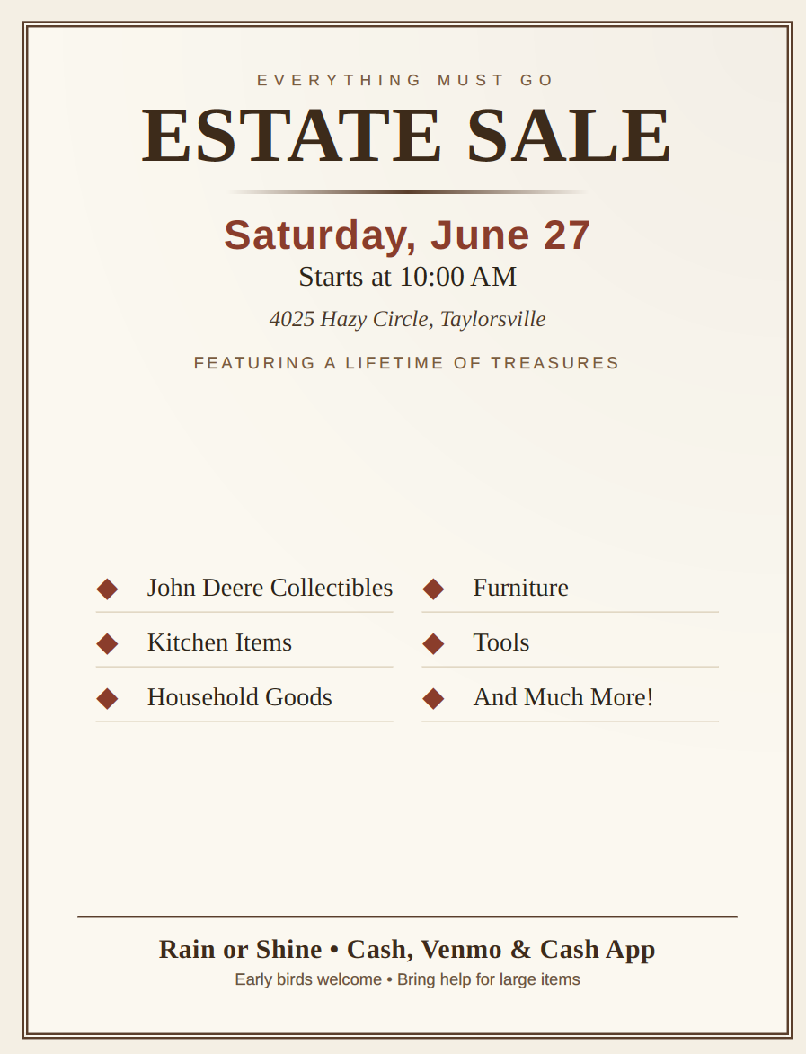 Estate Sale - West Jordan
