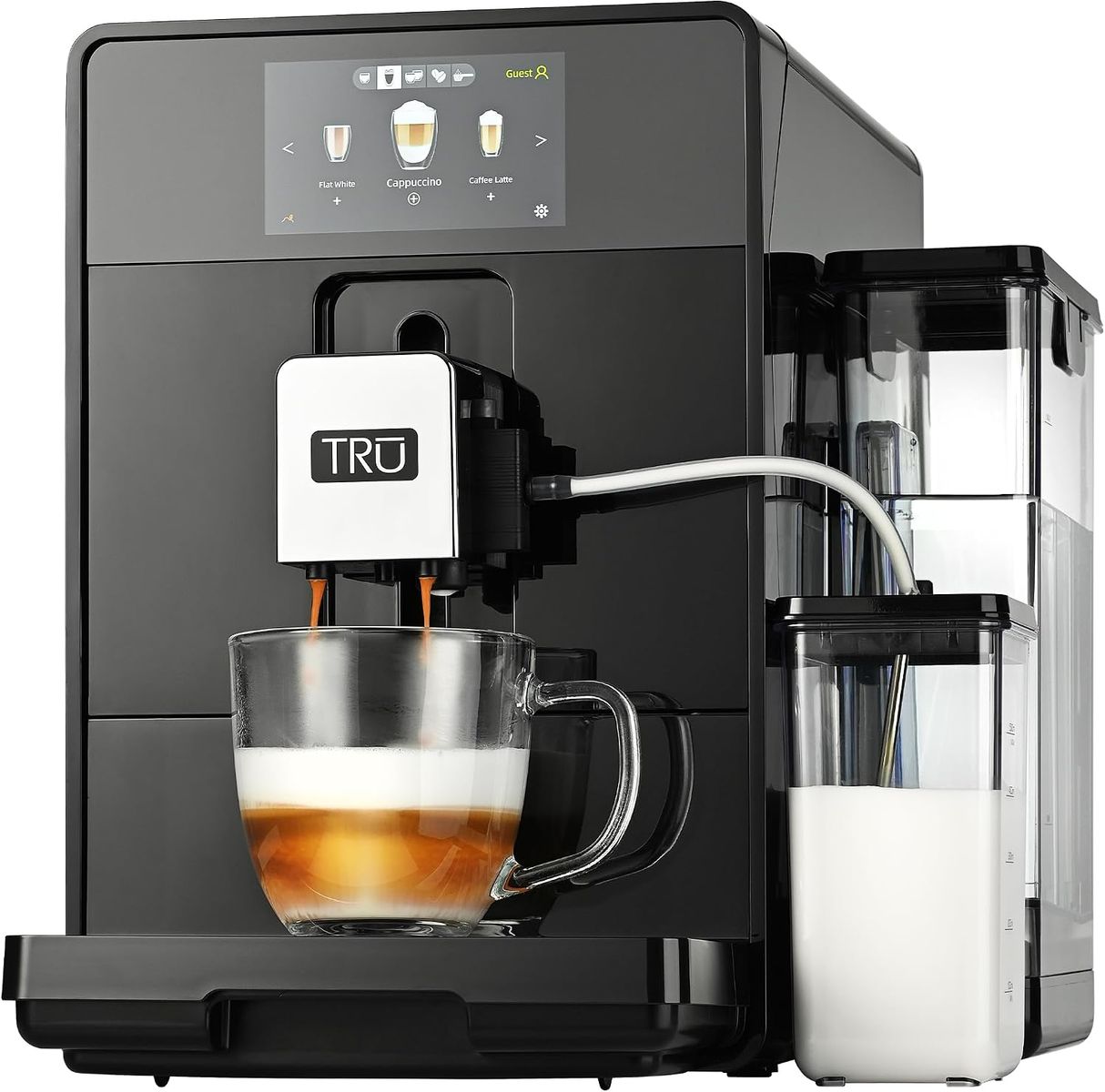 NEW Automatic Espresso, Coffee Machine 24 Customizable Preset Beverages,4.5" Digital Touchscreen, Integrated Grinder, etc.