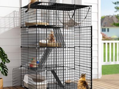 4 Tier DIY Pet Playpen with Hammock