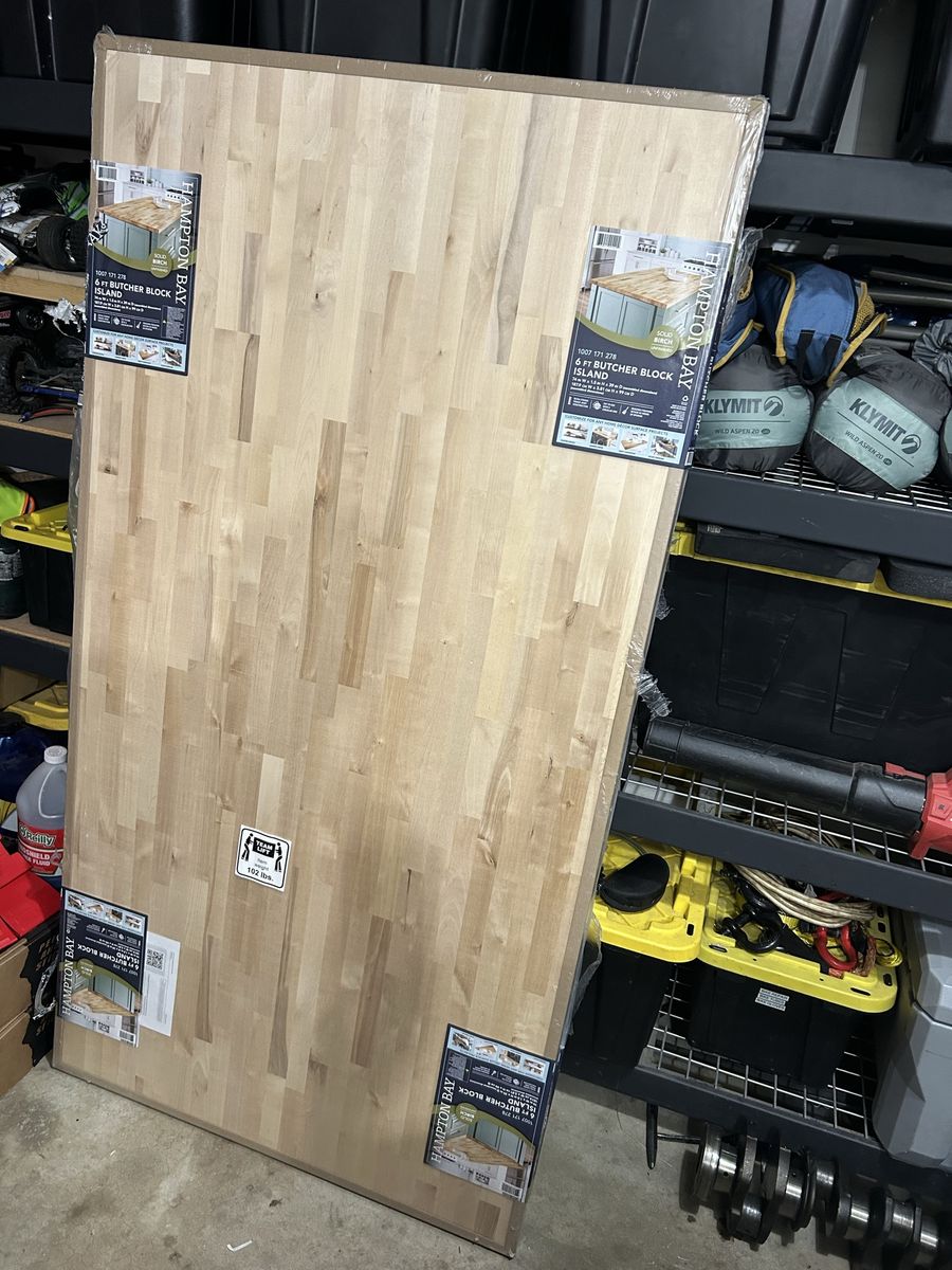 6'x39" Birch Butcher Block Island/Countertop