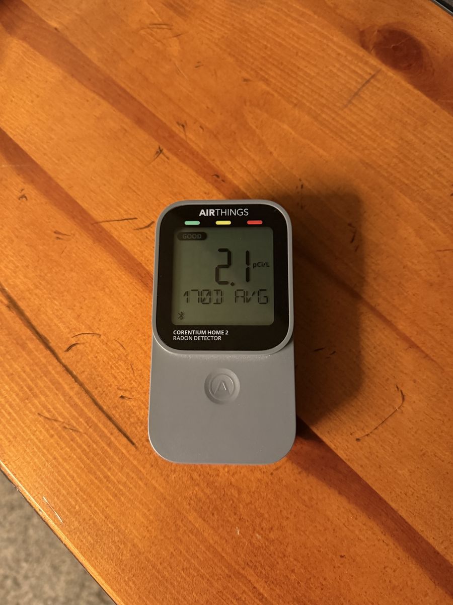 Airthings 325 Corentium Home 2 Smart Digital Radon Detector with Bluetooth