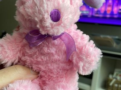Fuzzy Friends Pink Bunny Rabbit Soft Lovey 7.5" Plush Stuffed Animal Toy