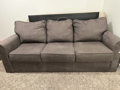 Comfortable Gray Couch Bed - 3 Seater