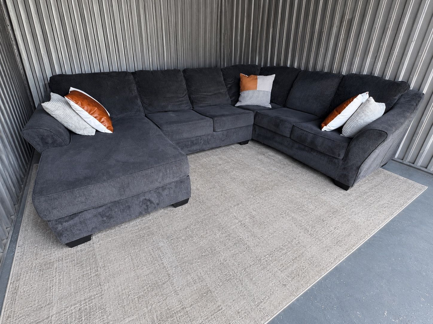 Ashely  Sectional Sofa Couch with Chaise -