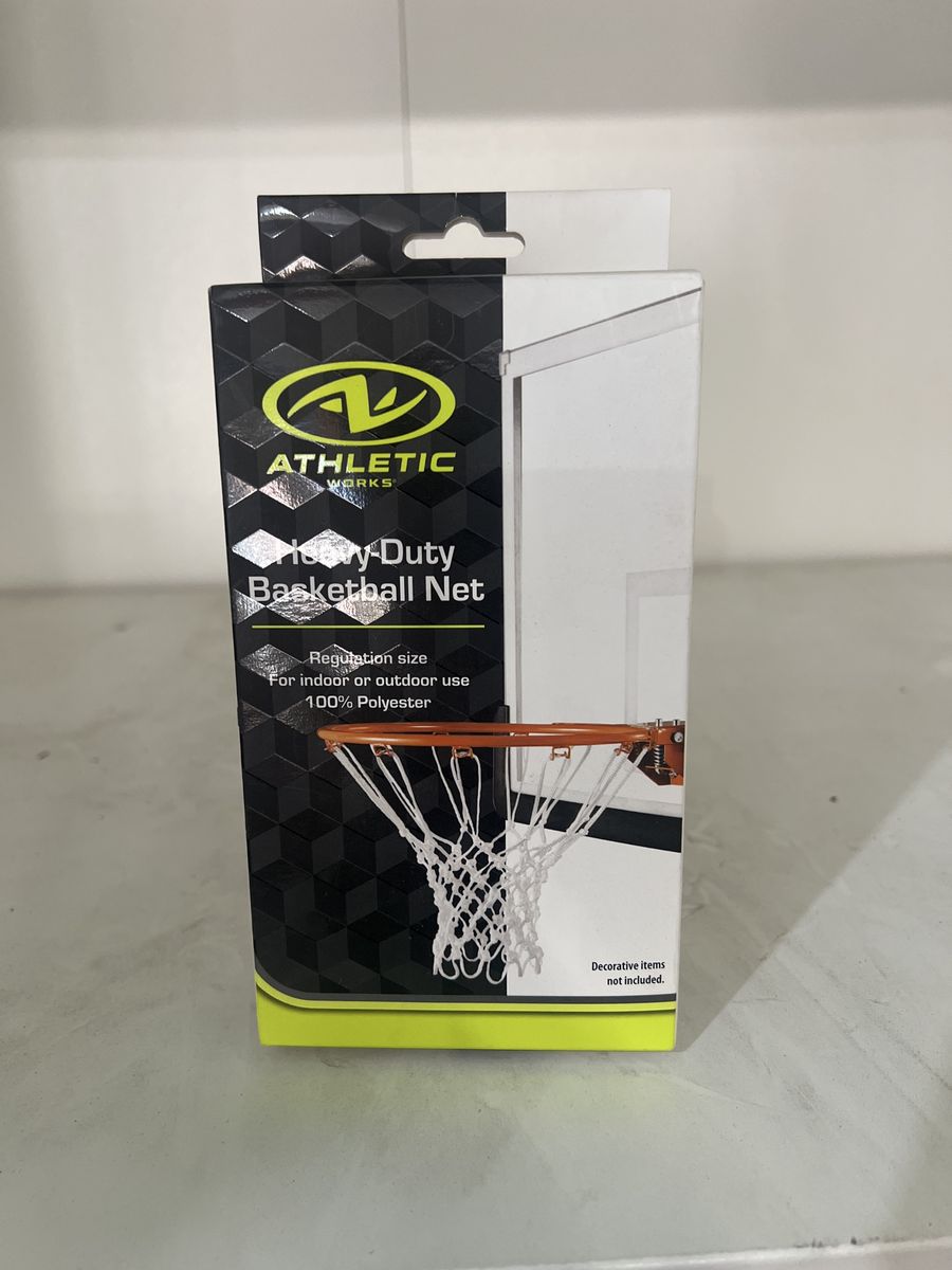 Heavy-Duty Basketball Net - Regulation Size, 100% Polyester for Indoor/Outdoor Us