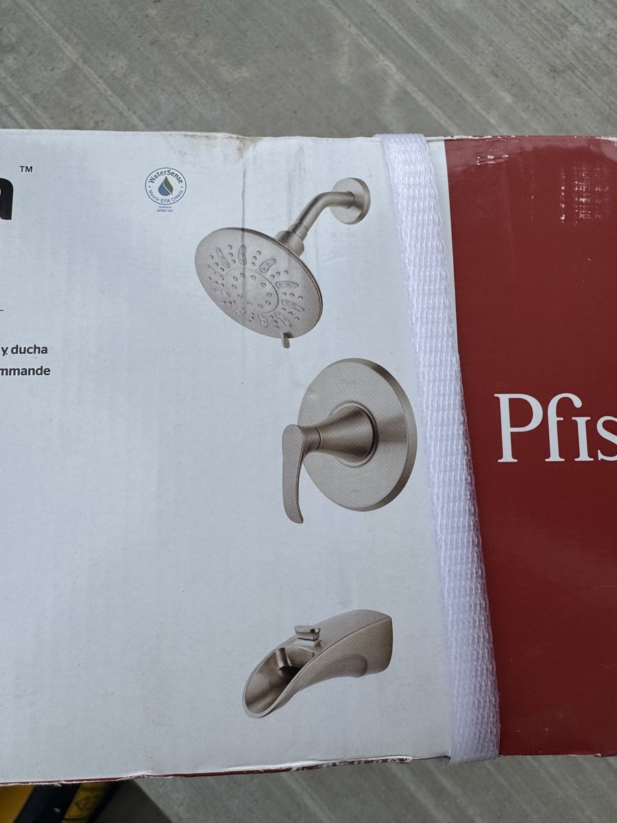 Pfister Brea 8P8-WS2-BRSK Single Control Tub & Shower Faucet, Brushed Nickel Finish