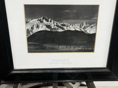 Ansel Adams Framed Black & White Photography Prints (2) - Yosemite, Sierra Nevada