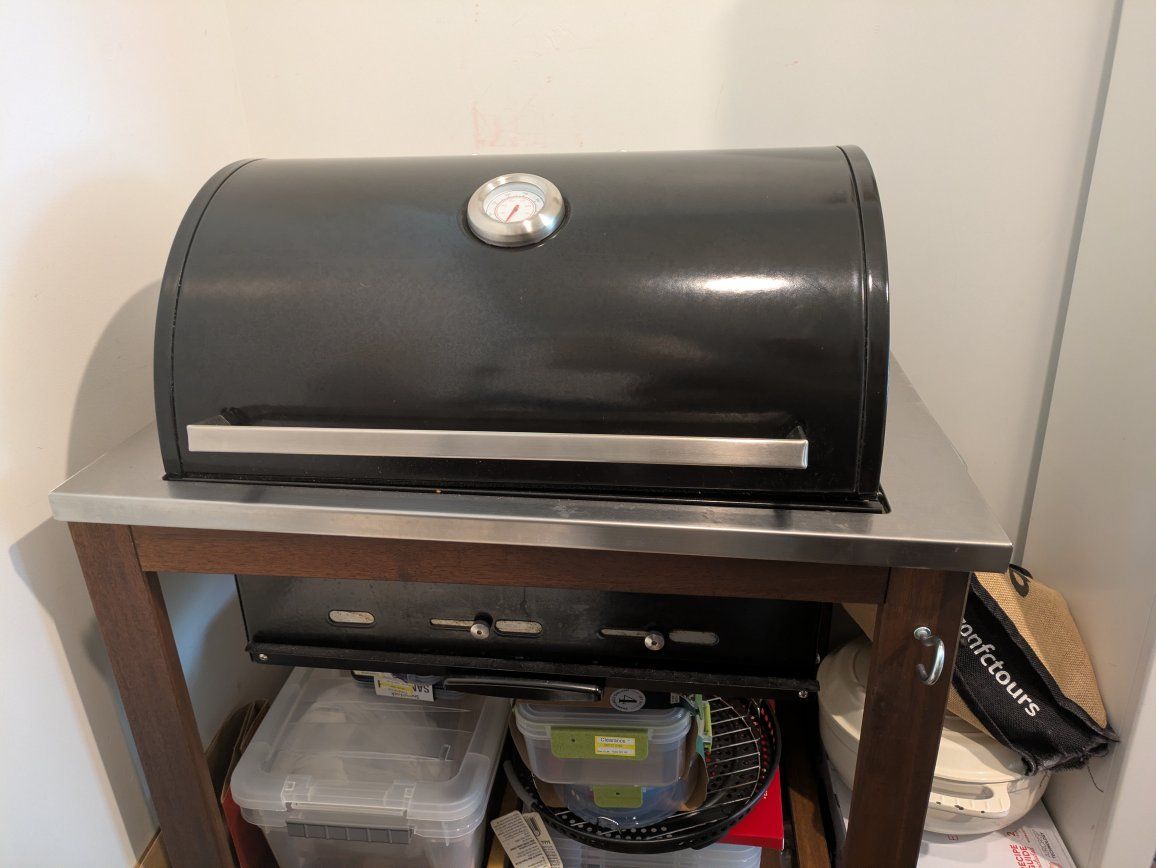 Charcoal BBQ Grill & Smoker - Black, Portable Outdoor Cooking, Temperature Gauge