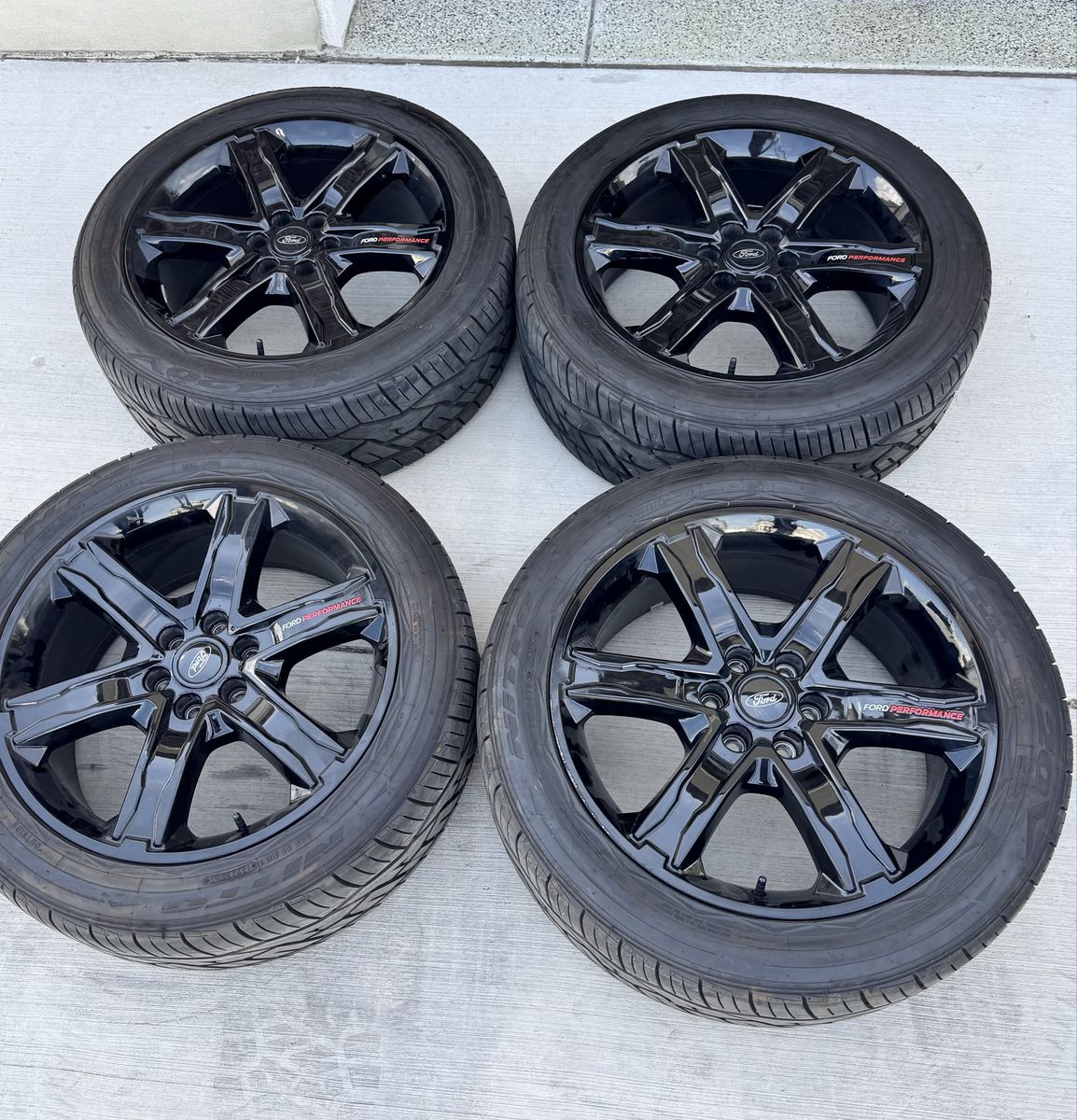 Black Ford Performance OEM 22” Wheels and Nitto Tires