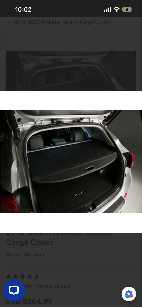 Hyundai Tucson Cargo Cover