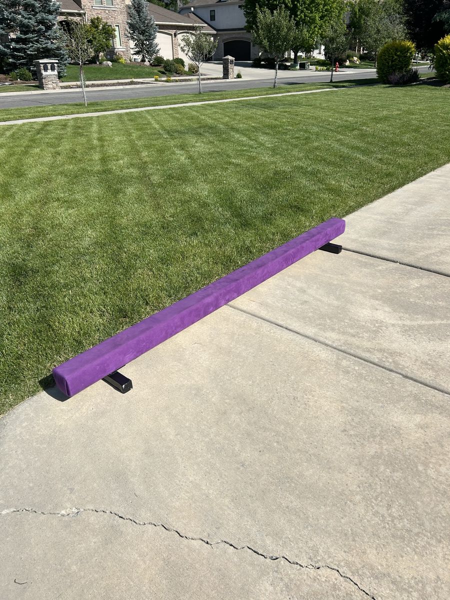 Purple Floor Gymnastics Balance Beam