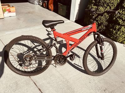 Dynacraft Gauntlet Full Suspension Mountain Bike Red 24IN