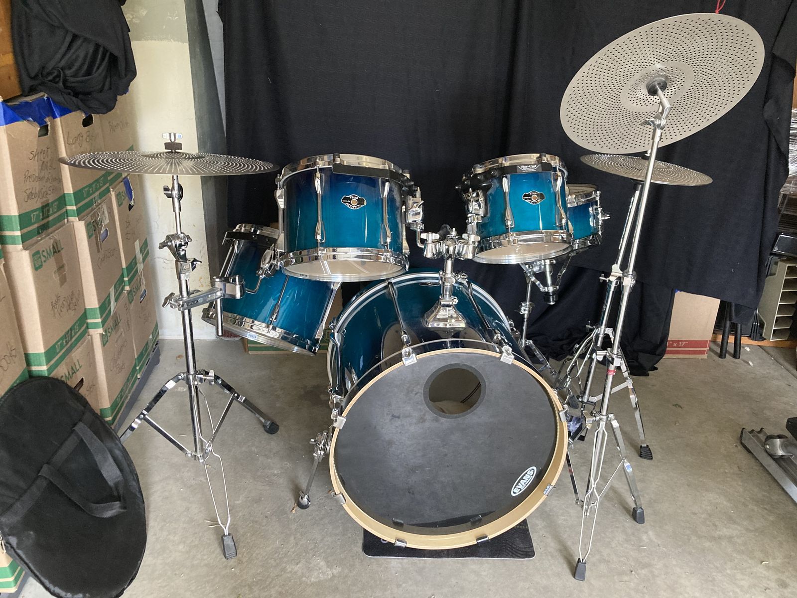 5 piece Tama Superstar w/Suspension and New Low Volume Cymbals