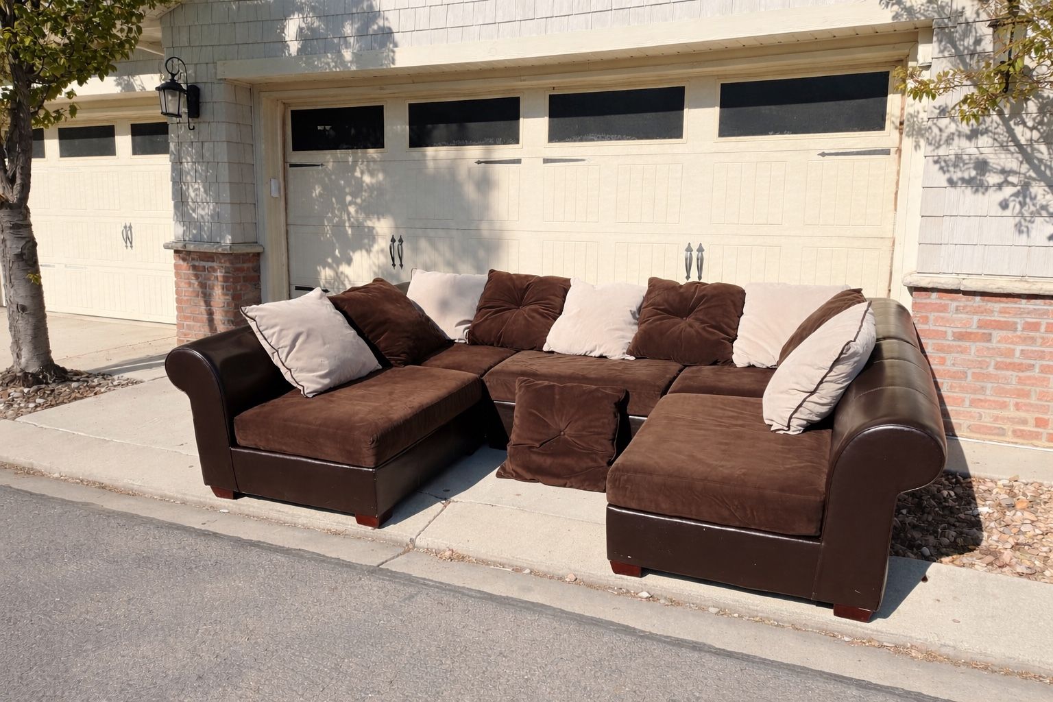 5-Piece Modular Sectional Couch W/ Pillows